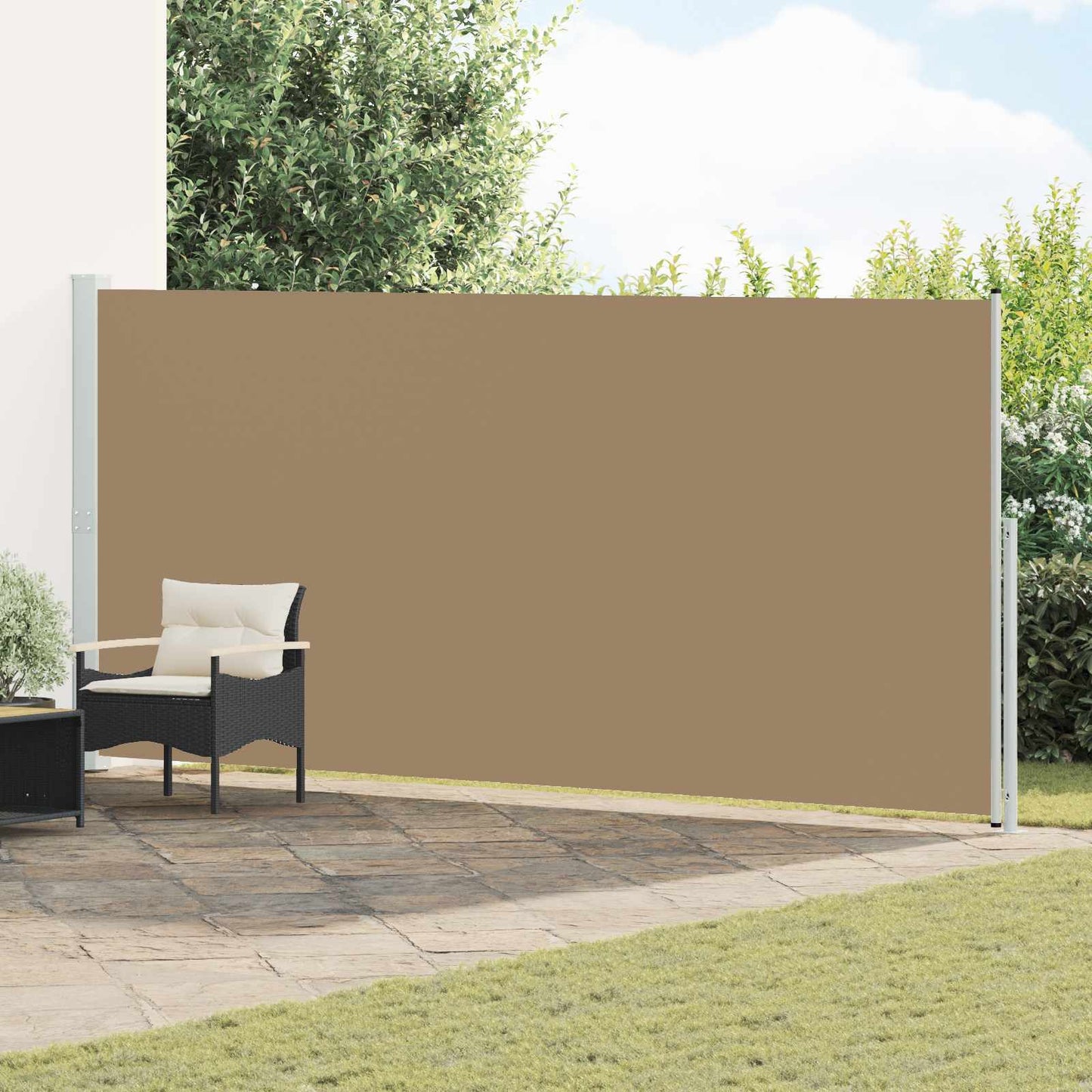 American Smart WB retractable side awning, rectangular outdoor living shade, 78.74 x 196.85 inches, fabric and metal frame