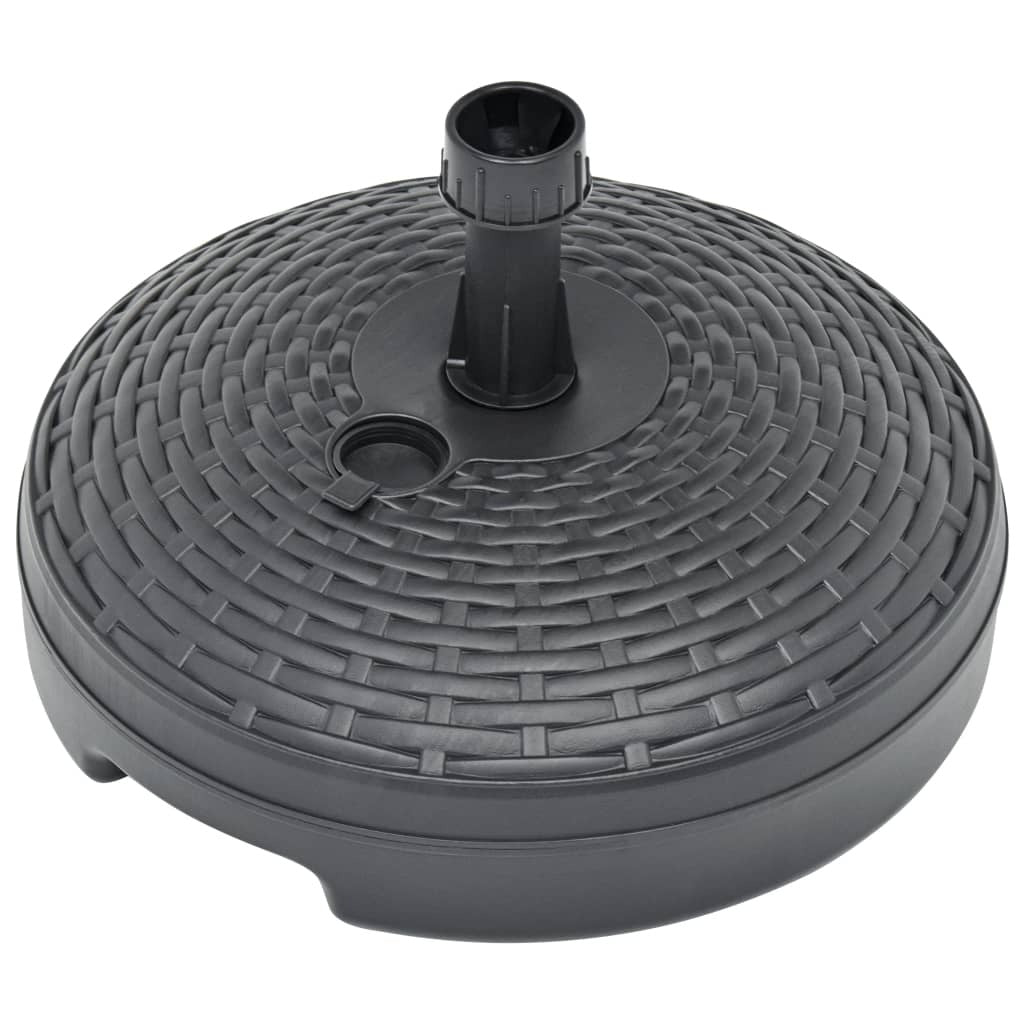 Anthracite plastic umbrella base filled with sand or water, 5.3 gallons, suitable for outdoor living, by American Smart WB.