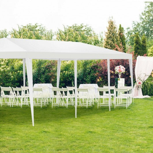 White 10x30 feet American Smart gazebo canopy tent with connection stakes and wind ropes, ideal for outdoor shade coverage.
