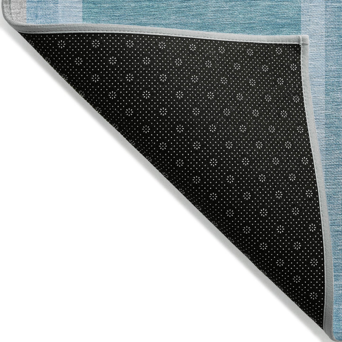 American Smart teal abstract 10x14 outdoor indoor washable area rug with modern design and soft texture.