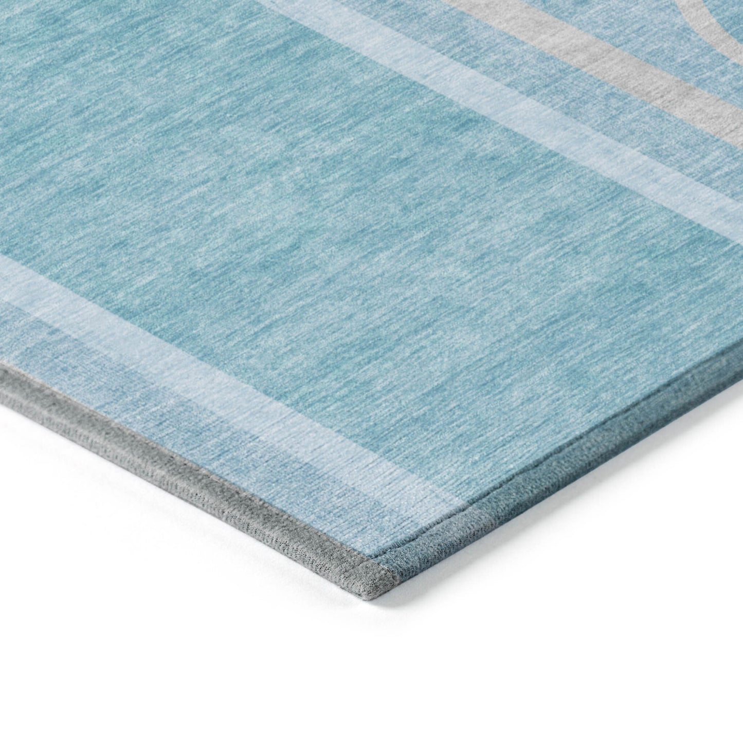 American Smart teal abstract washable outdoor area rug, 10x14 feet, perfect for indoor and outdoor spaces with modern design.