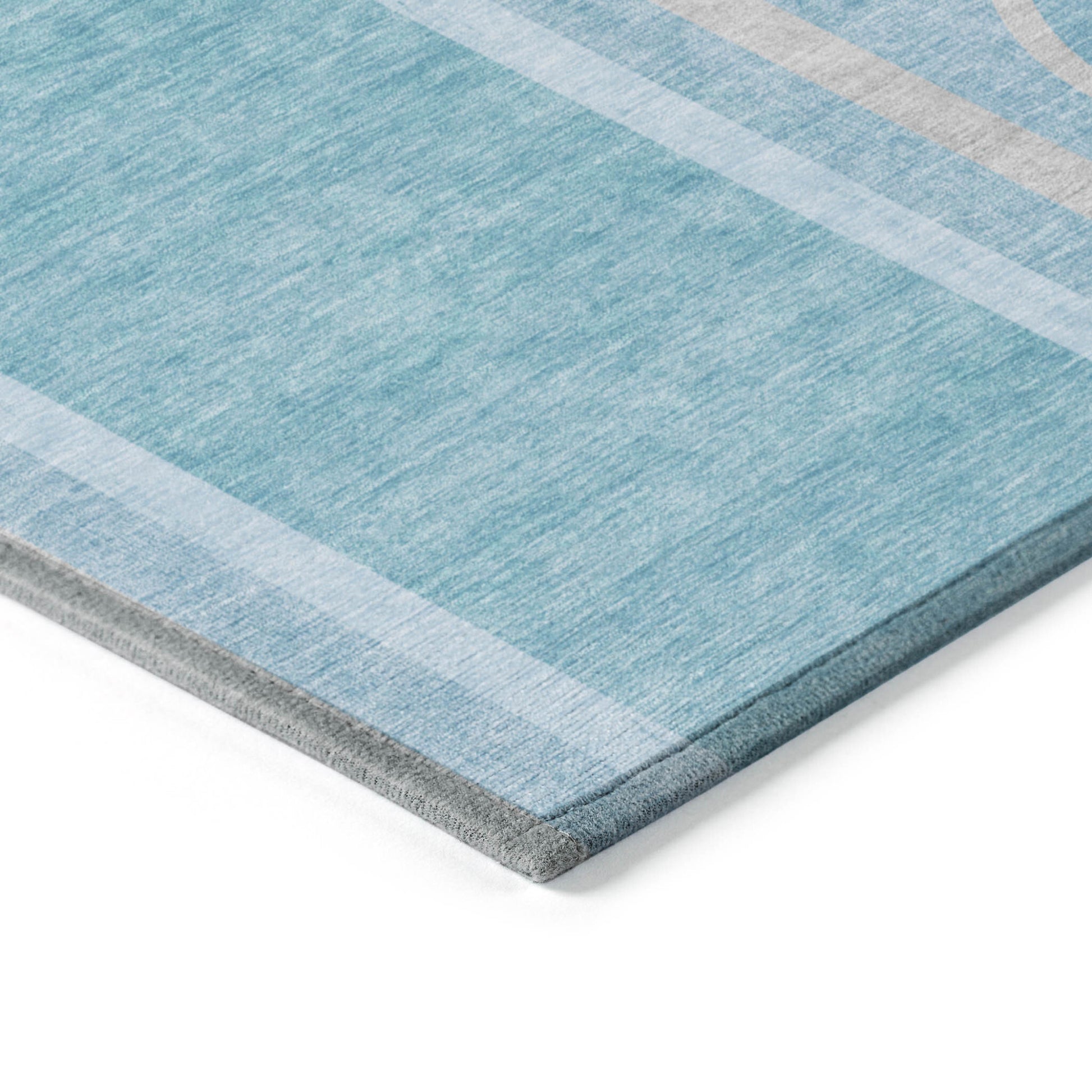 American Smart teal abstract washable outdoor area rug, 10x14 feet, perfect for indoor and outdoor spaces with modern design.