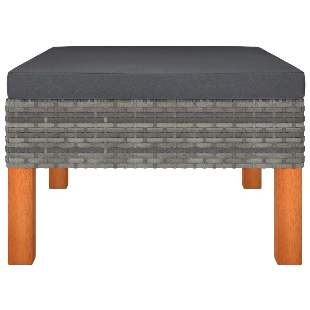 Outdoor patio lounge set by American Smart featuring 3 pieces with poly rattan and solid eucalyptus wood furniture.