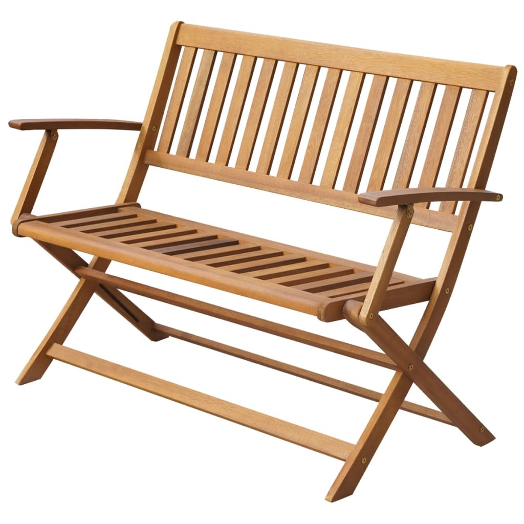 Outdoor patio bench made of solid acacia wood, 47.2 inches, from American Smart WB, ideal for garden or backyard seating.