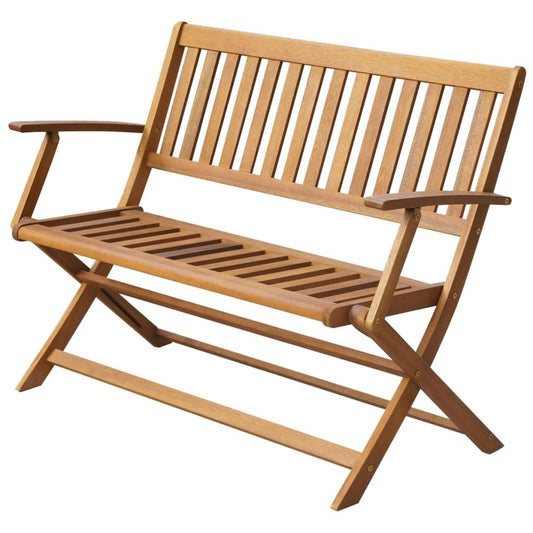 Outdoor patio bench made of solid acacia wood, 47.2 inches, from American Smart WB, ideal for garden or backyard seating.