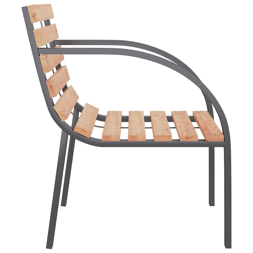 Two wooden outdoor patio chairs from American Smart WB, featuring classic design and sturdy construction for outdoor seating.