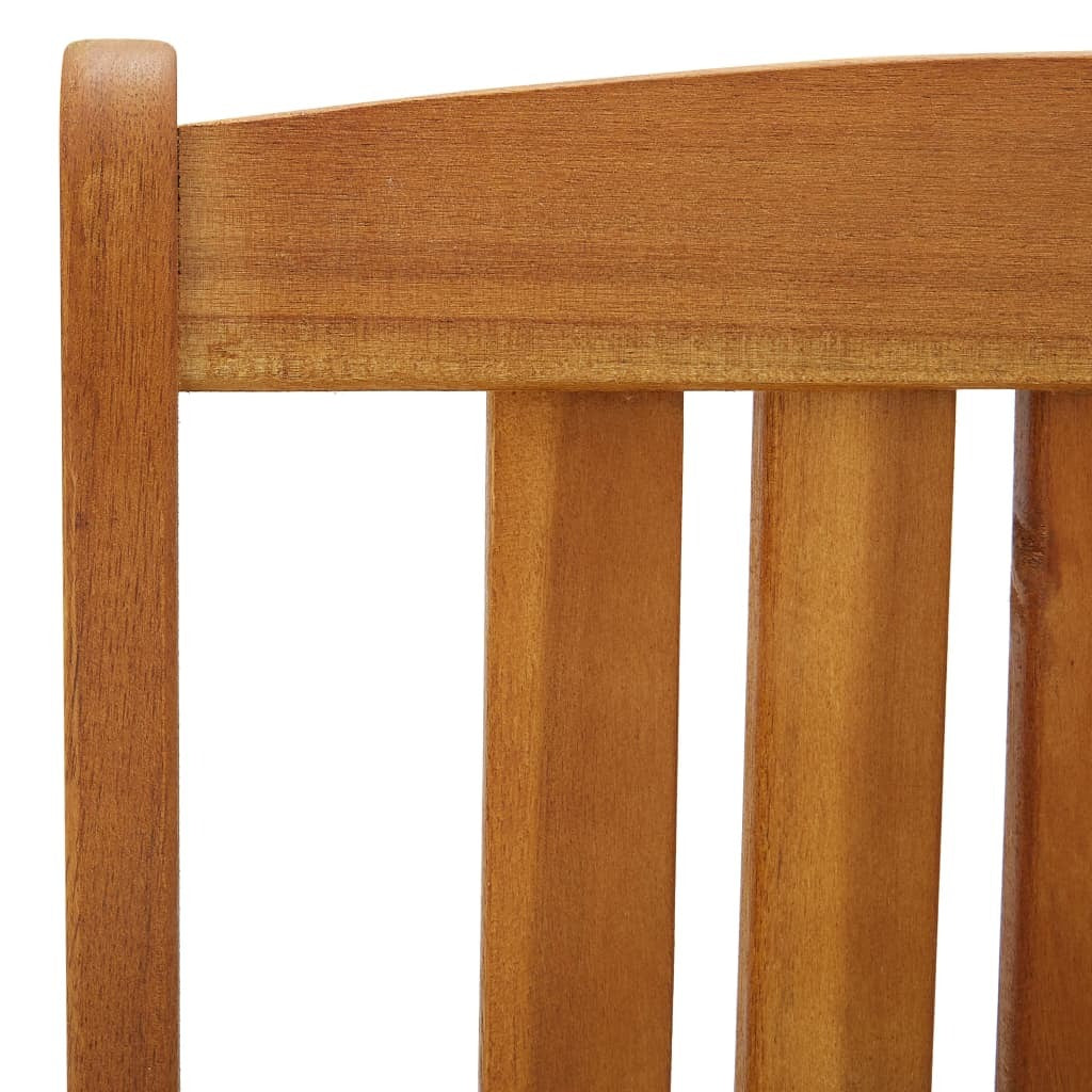 Pair of outdoor patio chairs with cushions, made of solid acacia wood, from American Smart - WB outdoor seating collection.