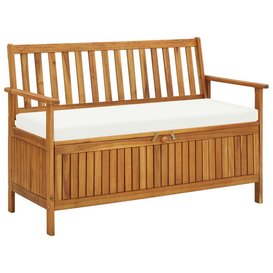 Outdoor patio storage bench made of solid acacia wood, 47.2x24.8x33.1 inches, by American Smart WB for outdoor seating.