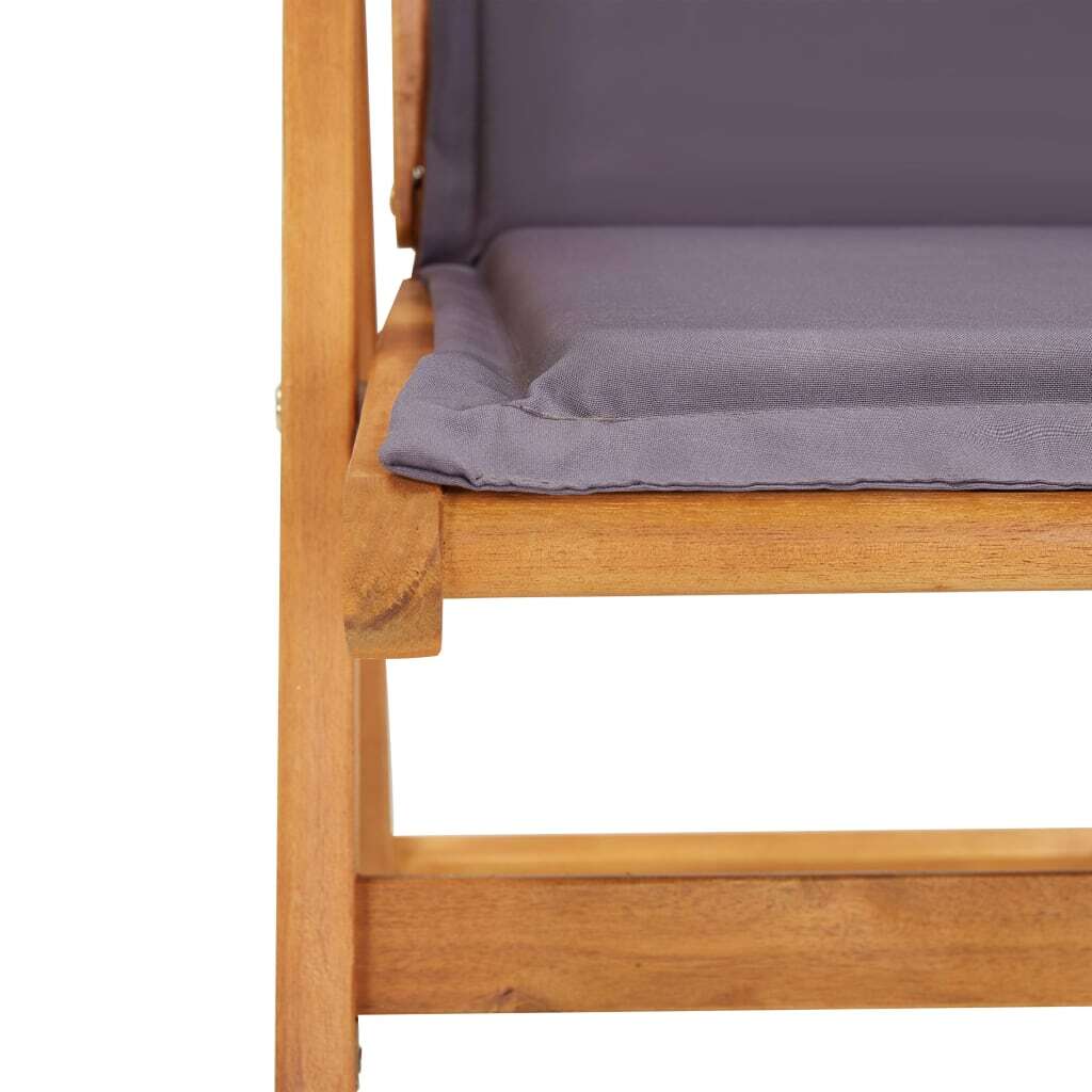 Two brown solid acacia wood reclining patio chairs for outdoor seating, designed by American Smart.