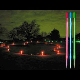 Set of 12 green LED runway markers for parties, 12 inches long, from American Smart, ideal for event lighting and decoration.