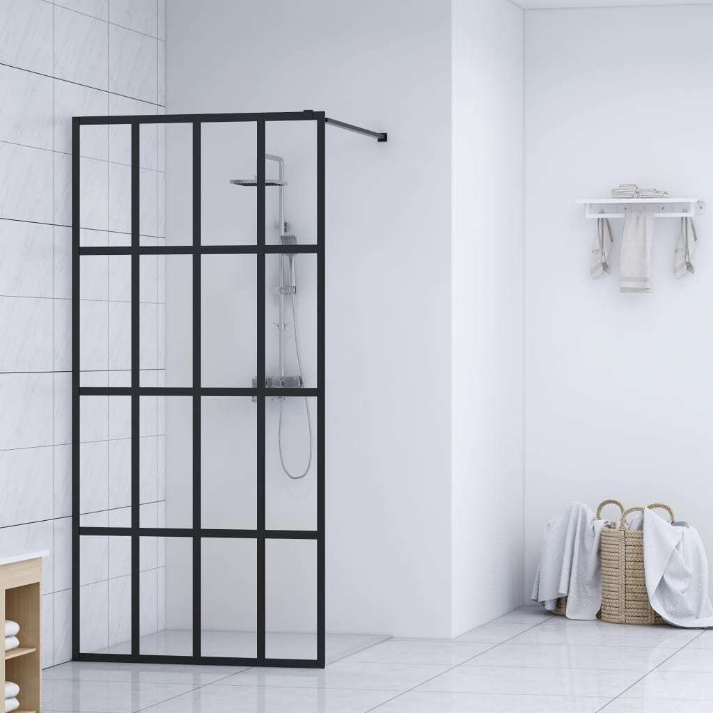 American Smart walk-in shower screen with clear tempered glass, measuring 55.1" x 76.8" for bathroom plumbing fixtures.
