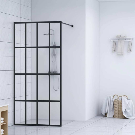 American Smart walk-in shower screen with clear tempered glass, measuring 55.1" x 76.8" for bathroom plumbing fixtures.
