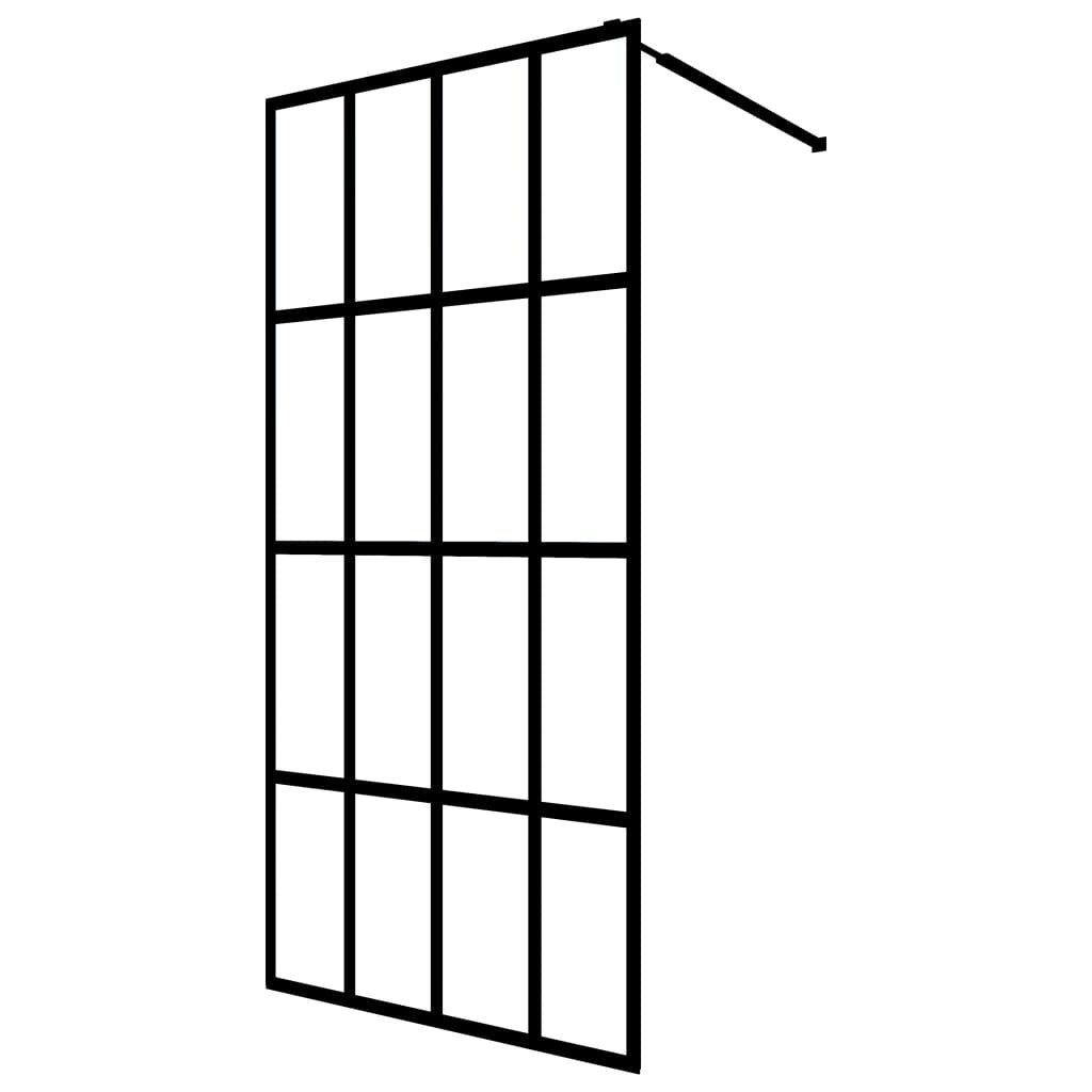 Clear tempered glass walk-in shower screen by American Smart, measuring 55.1"x76.8" for plumbing fixture installation.