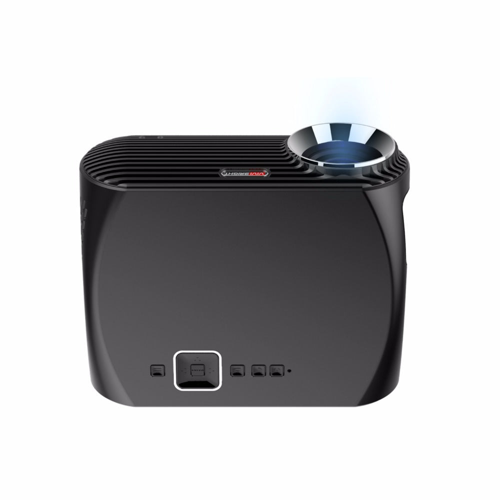 American Smart ViviBright GP100UP smart home theater projector with 3500 lumens brightness, Android 6.01, WiFi, black finish.