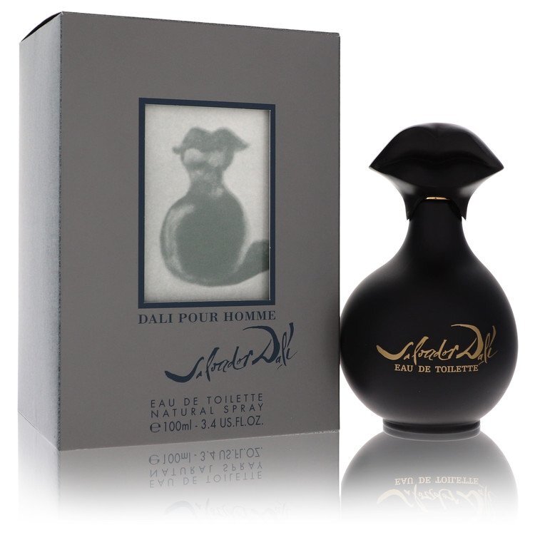 Salvador Dali by Salvador Dali men's Eau De Toilette spray in 3.4 oz bottle, featuring artistic packaging and branding.