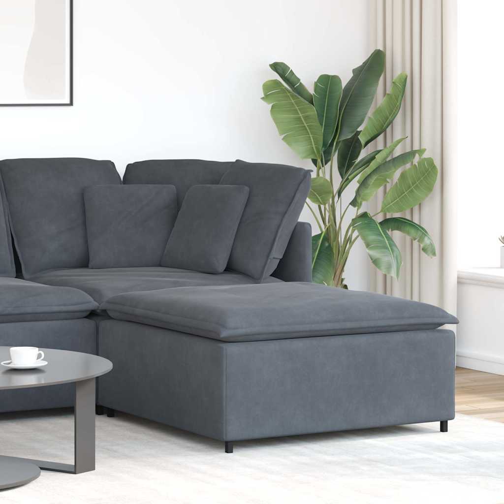 Dark gray modular sofa footstool from American Smart WB, 39.4x39.4x18.9 inches, part of sectional sofa units.