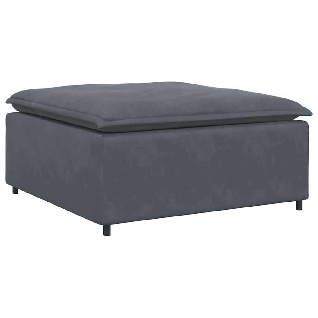 Dark gray modular sofa footstool from American Smart sectional sofa units, measuring 39.4x39.4x18.9 inches.