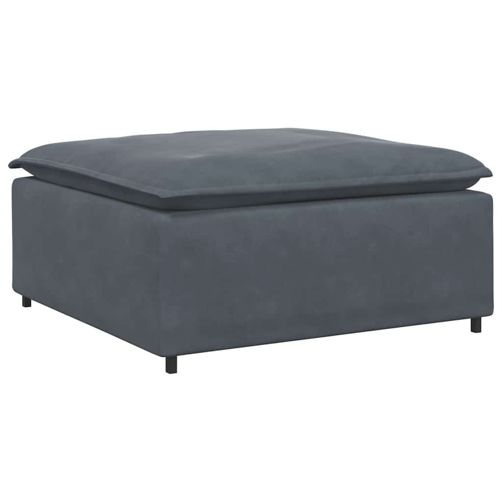 Dark gray modular sofa footstool from American Smart WB, 39.4 by 39.4 inches, part of sectional sofa units.