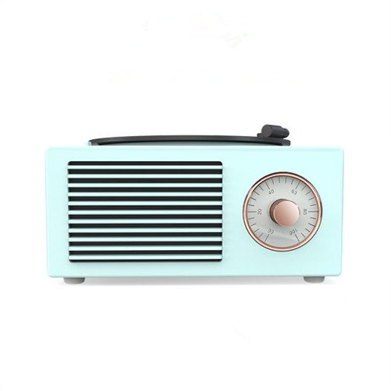 American Smart Retro Atomic Record Player Bluetooth speaker with wireless audio, compact design, perfect for vintage music lovers.