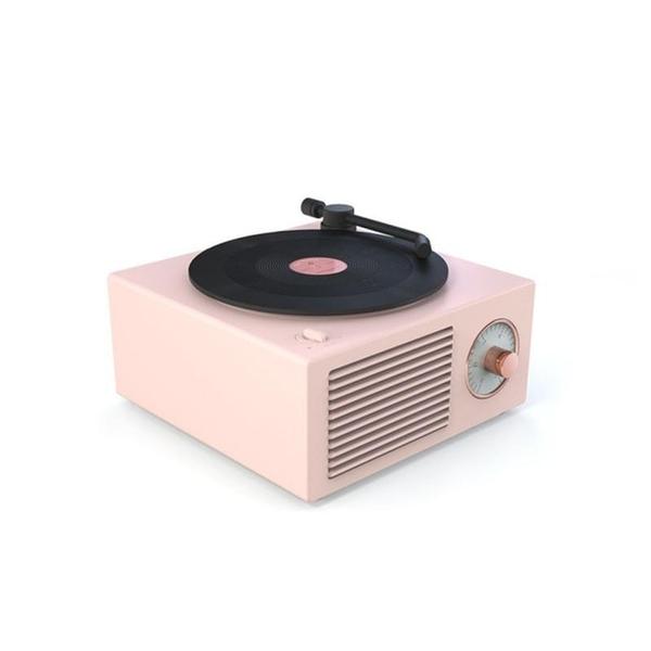 American Smart WB retro atomic record player Bluetooth speaker with wireless audio, compact design, and vintage-inspired style.