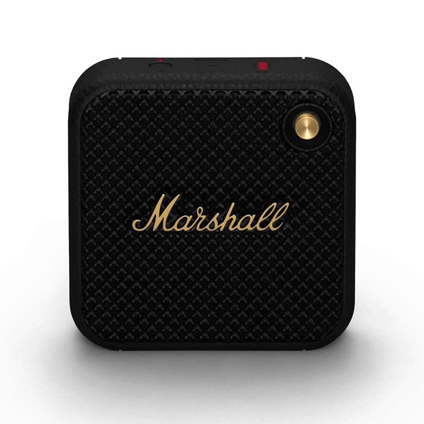 Marshall Willen wireless Bluetooth stereo speaker in black, waterproof outdoor portable speaker with call functionality.