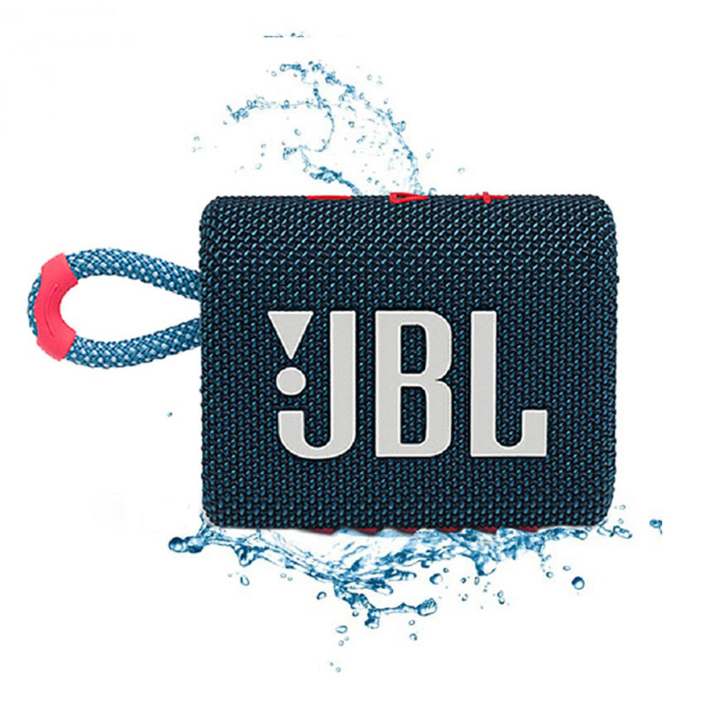 Blue American Smart WB Bric 3rd Gen wireless Bluetooth stereo speaker with waterproof design and rechargeable battery for outdoor use.