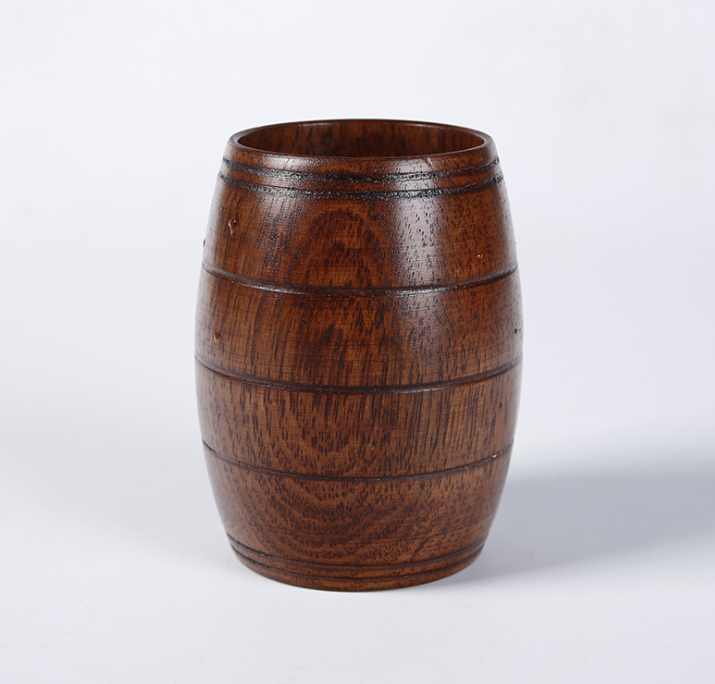 Handmade 2021 Jujube wood mug by American Smart WB, natural wooden cup for wine, tea, juice, and beer drinkware.