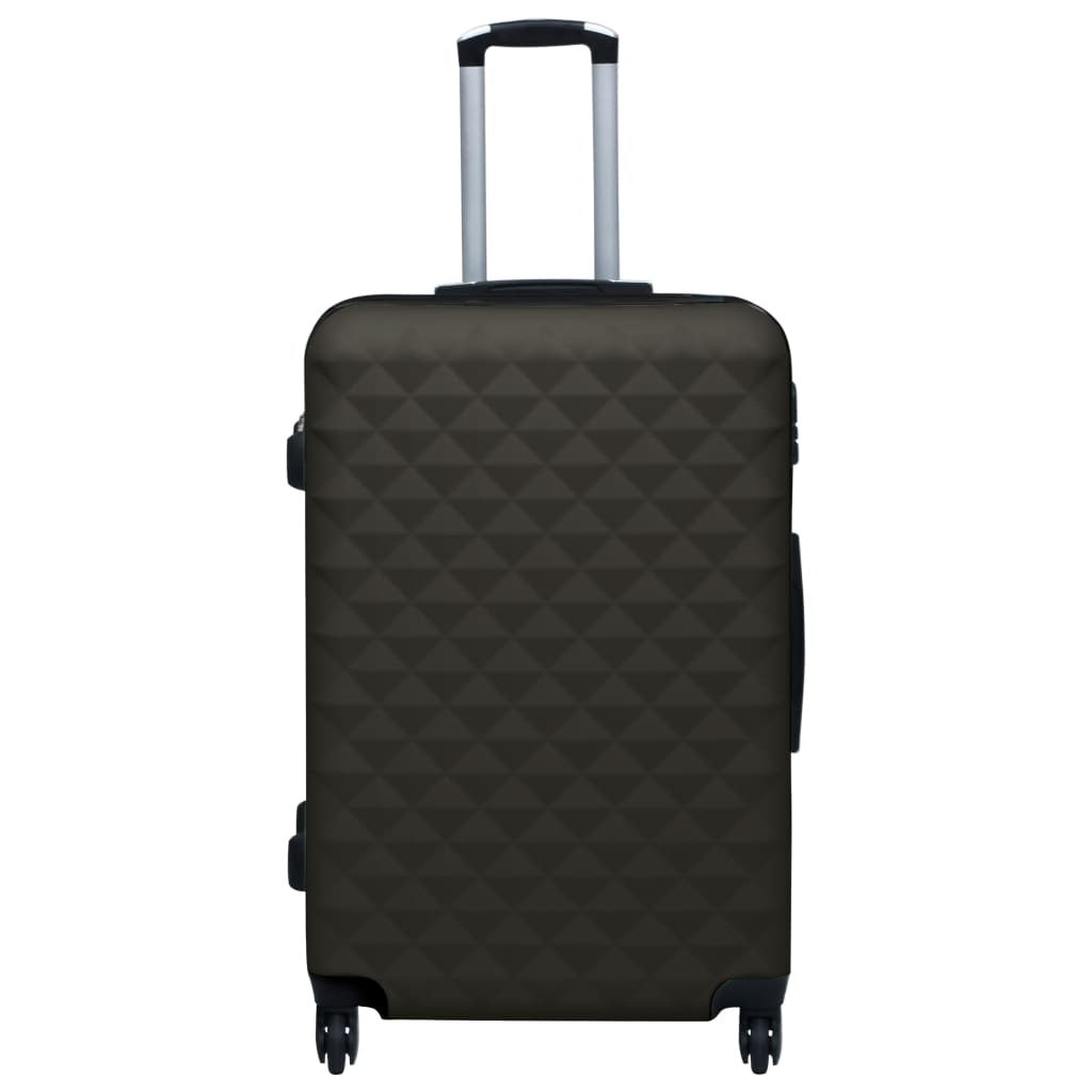 Set of three anthracite ABS hardcase trolley suitcases from American Smart WB, featuring sturdy wheels and telescopic handles.