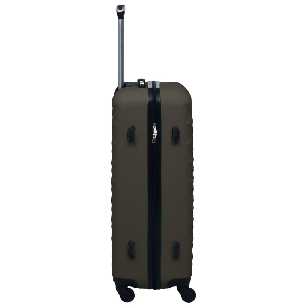 Set of three anthracite ABS hardcase trolley suitcases from American Smart, featuring durable wheels and telescopic handles.