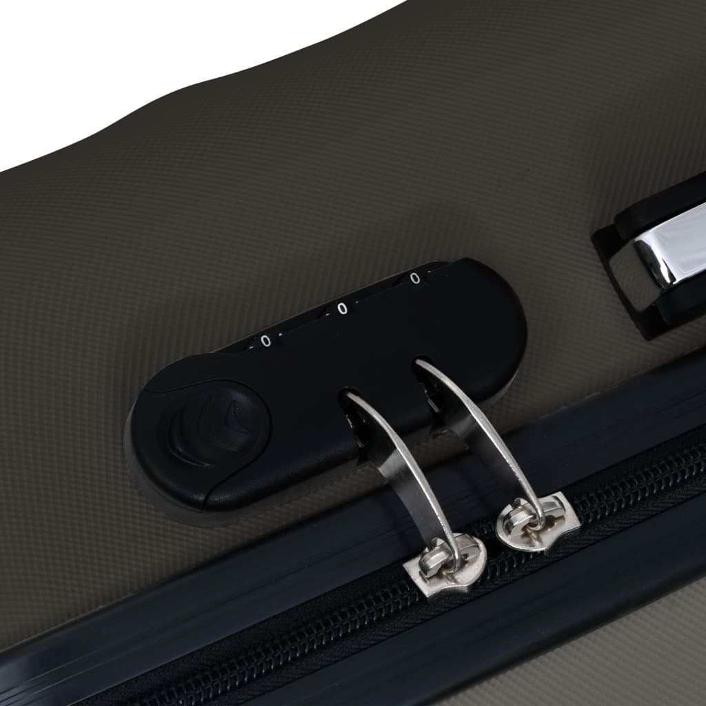 Three anthracite ABS hardcase trolley suitcases from American Smart WB, durable travel luggage set with wheels and handles.