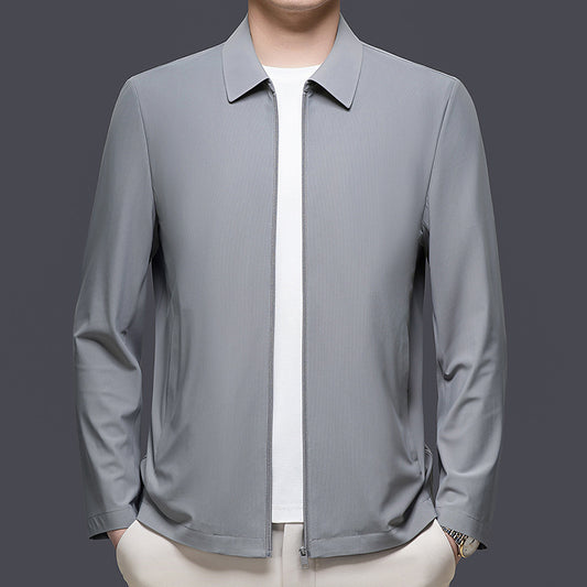 Men's versatile casual blazer jacket by American Smart, suitable for spring and autumn, featuring a classic lapel design.