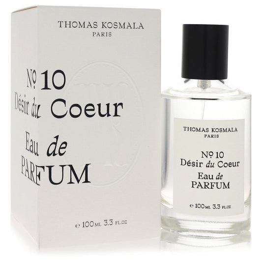 Thomas Kosmala No 10 Desir Du Coeur unisex Eau De Parfum spray, 3.4 oz, with a sleek bottle and elegant design.