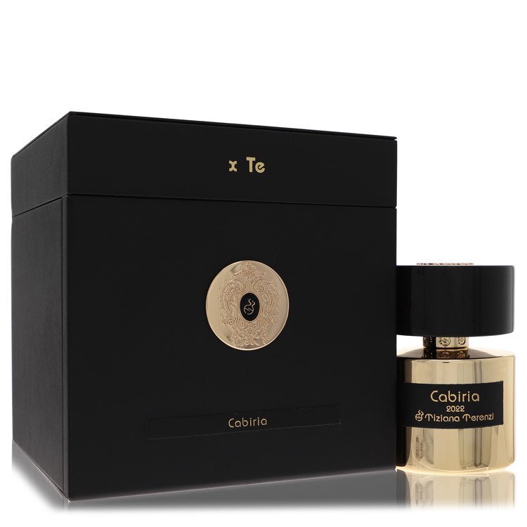 Tiziana Terenzi Cabiria unisex extrait de parfum spray, 3.4 oz, featuring elegant bottle design and fragrance details.