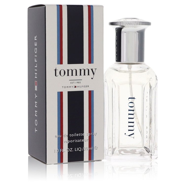 Tommy Hilfiger men's Eau De Toilette spray in 1 oz bottle with classic Tommy Hilfiger branding and packaging.