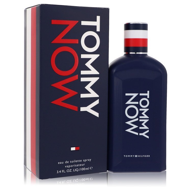 Tommy Hilfiger Now men's Eau De Toilette spray 3.4 oz featuring a sleek bottle design and branding.