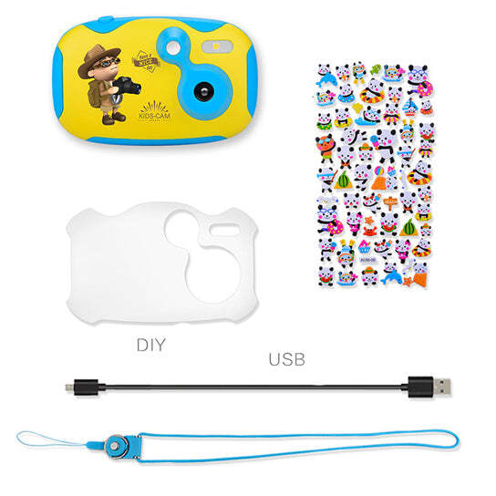 Toy camera for kids from American Smart Lilliput series, featuring colorful design and realistic camera details.