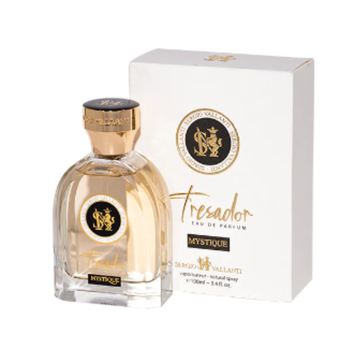 Unisex Dumont Tresador Mystique Eau De Parfum by American Smart - WB, featuring sleek bottle design and elegant fragrance details.