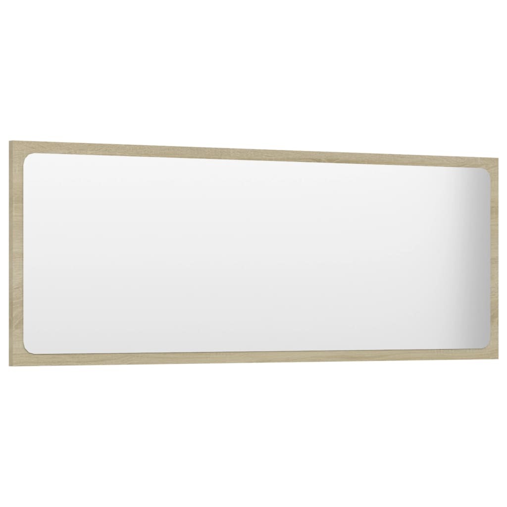 American Smart Sonoma Oak bathroom mirror vanity unit, 39.4x0.6x14.6 inches, engineered wood with sleek design.