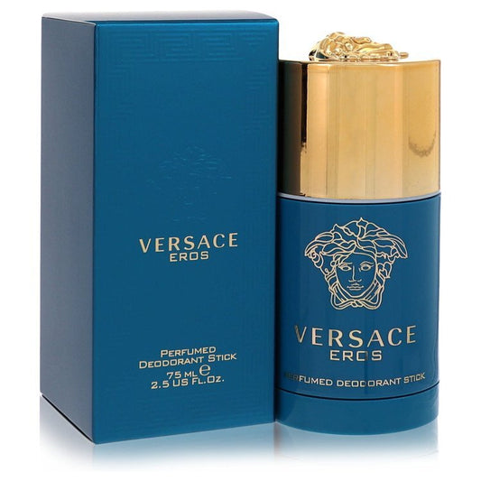 Versace Eros deodorant stick for men, 2.5 oz, with sleek packaging and iconic design, ideal for freshening up throughout the day.