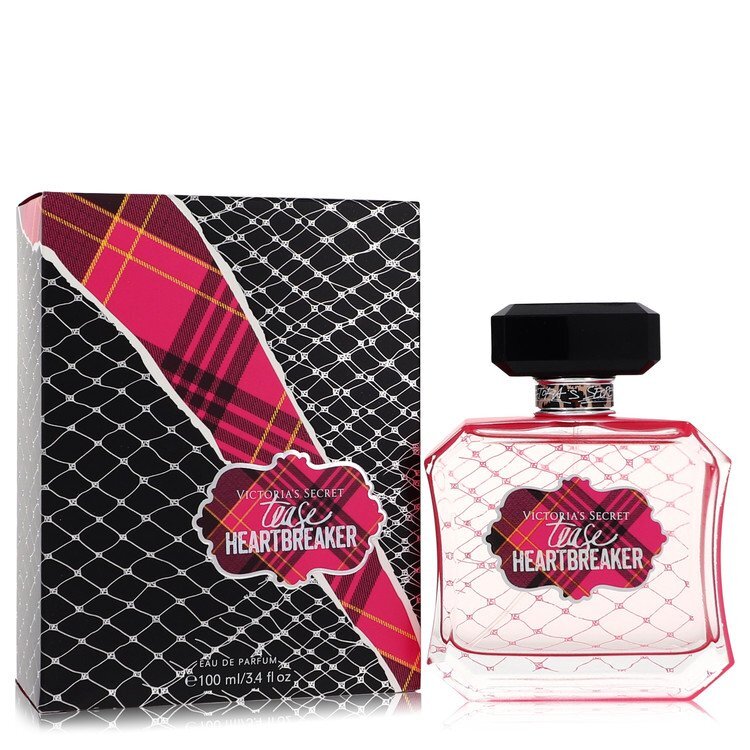 Victoria's Secret Tease Heartbreaker Eau De Parfum spray, 3.4 oz, featuring floral and fruity notes in a sleek perfume bottle.