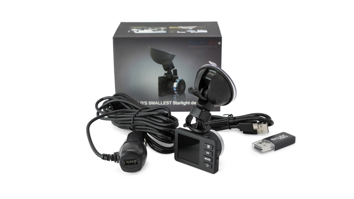American Smart WB iDrive DVR camera with in-dash LCD, capturing video footage easily from a sleek in-car video camera.