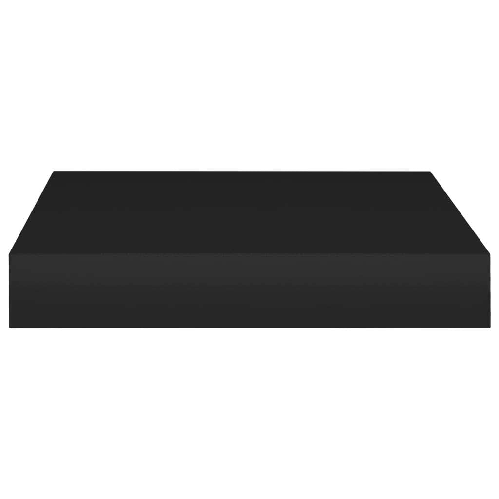 Black floating wall shelf made of MDF, measuring 9.1x9.3x1.5 inches, from American Smart Wall Shelves & Ledges collection.
