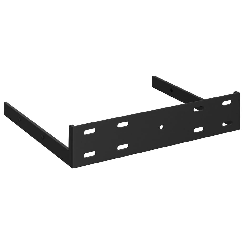 Black floating wall shelf from American Smart, 9.1"x9.3", MDF material, showcasing a sleek modern design for home decor.