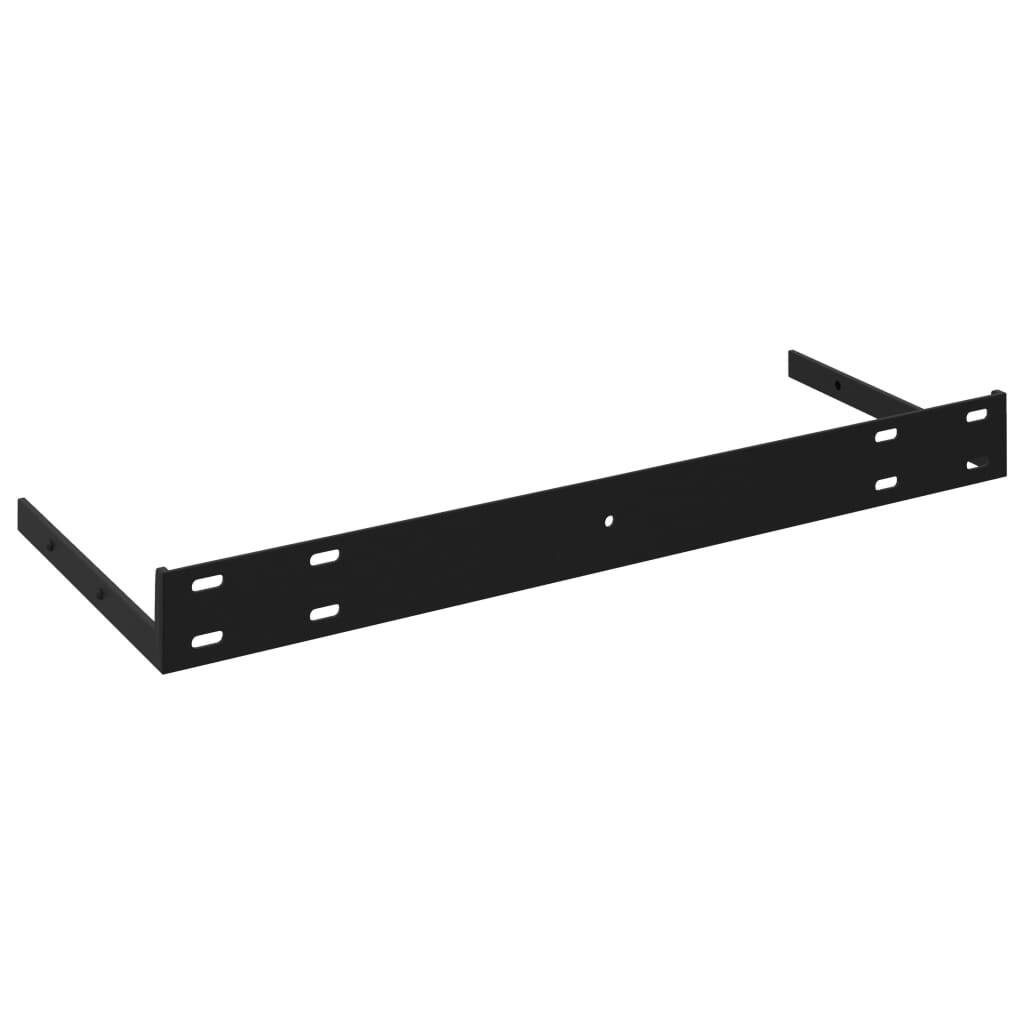 Set of two high gloss gray floating wall shelves from American Smart, 23.6"x9.3" MDF ledges for modern home decor.