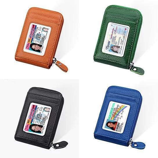 Color: Green - Zip Vault RFID Blocker Card Holder And Wallet - American Smart