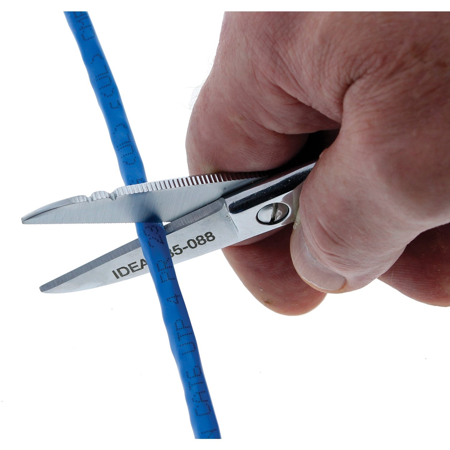 American Smart IDEAL 35-088 electrician's scissors with stripping notch for wire running and installation tasks.
