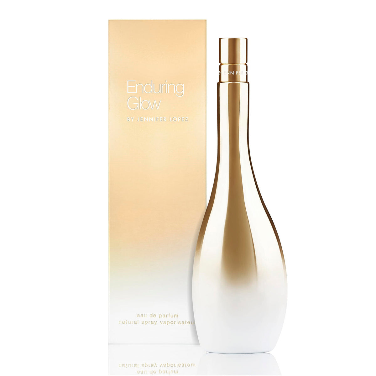 American Smart J Lo Enduring Glow 1 oz women’s Eau de Parfum spray, elegant fragrance bottle with sleek design.