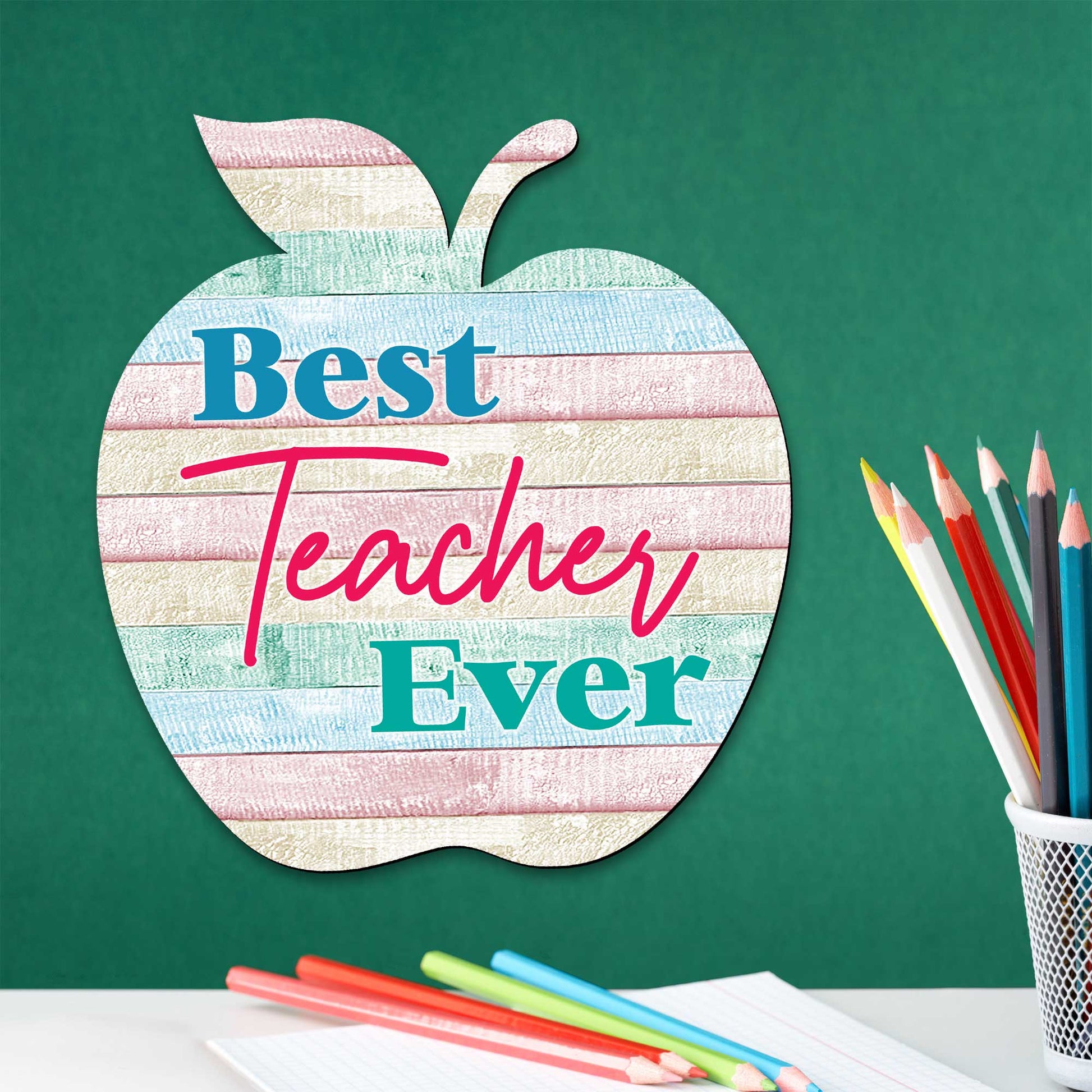Unique gift for teacher - Back to School Gift - Teacher apple sign - End of year gift - Teacher appreciation - 8457613-2