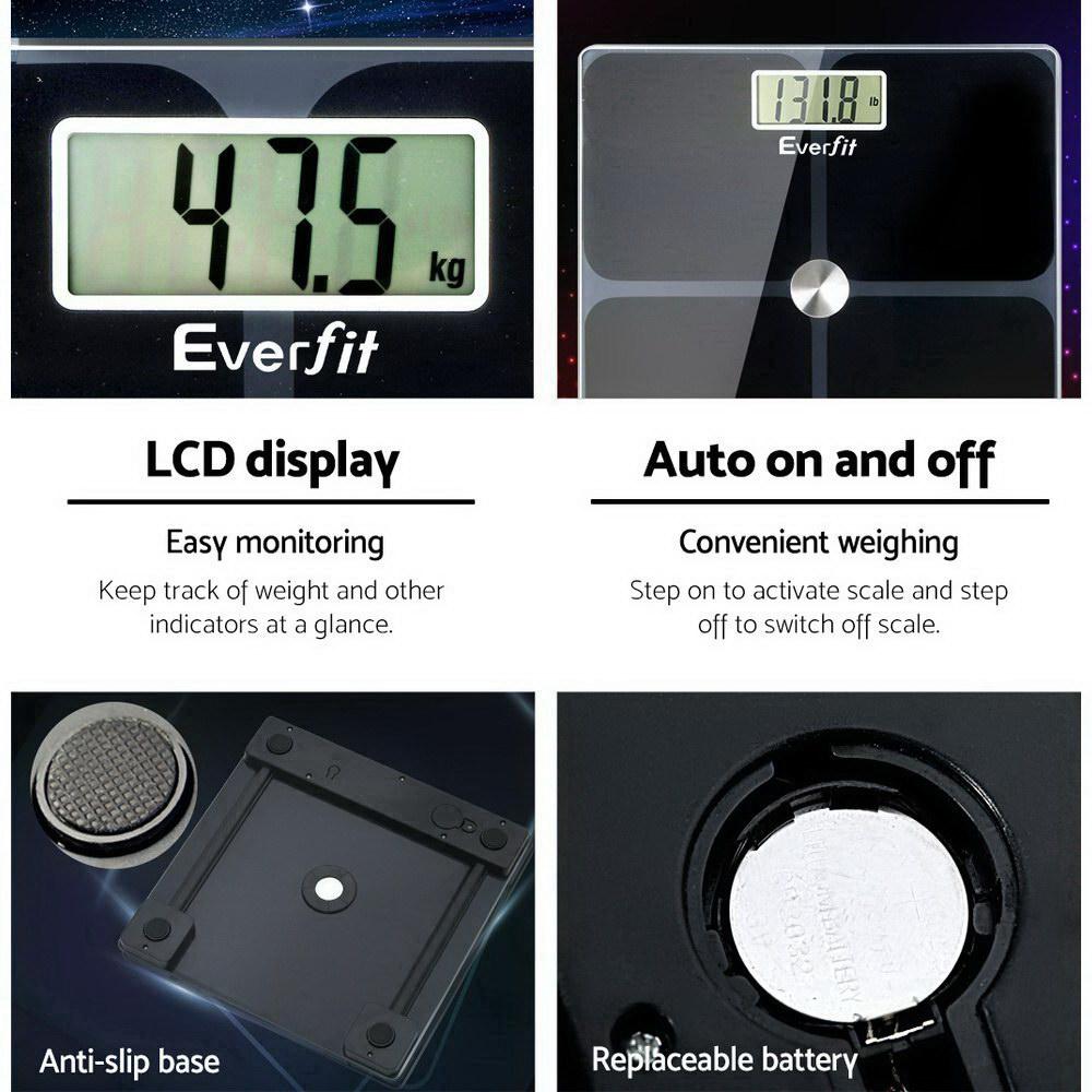 Bathroom Scales Digital Weighing Scale 180KG Electronic Monitor Tracker-4