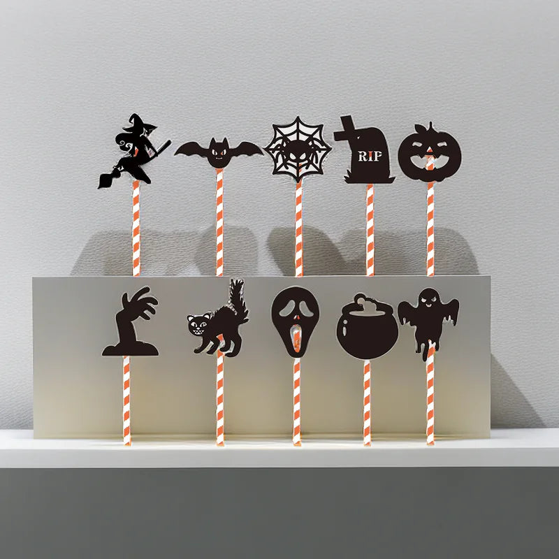 10PCS Halloween Day of the Dead Cake Decoration Set